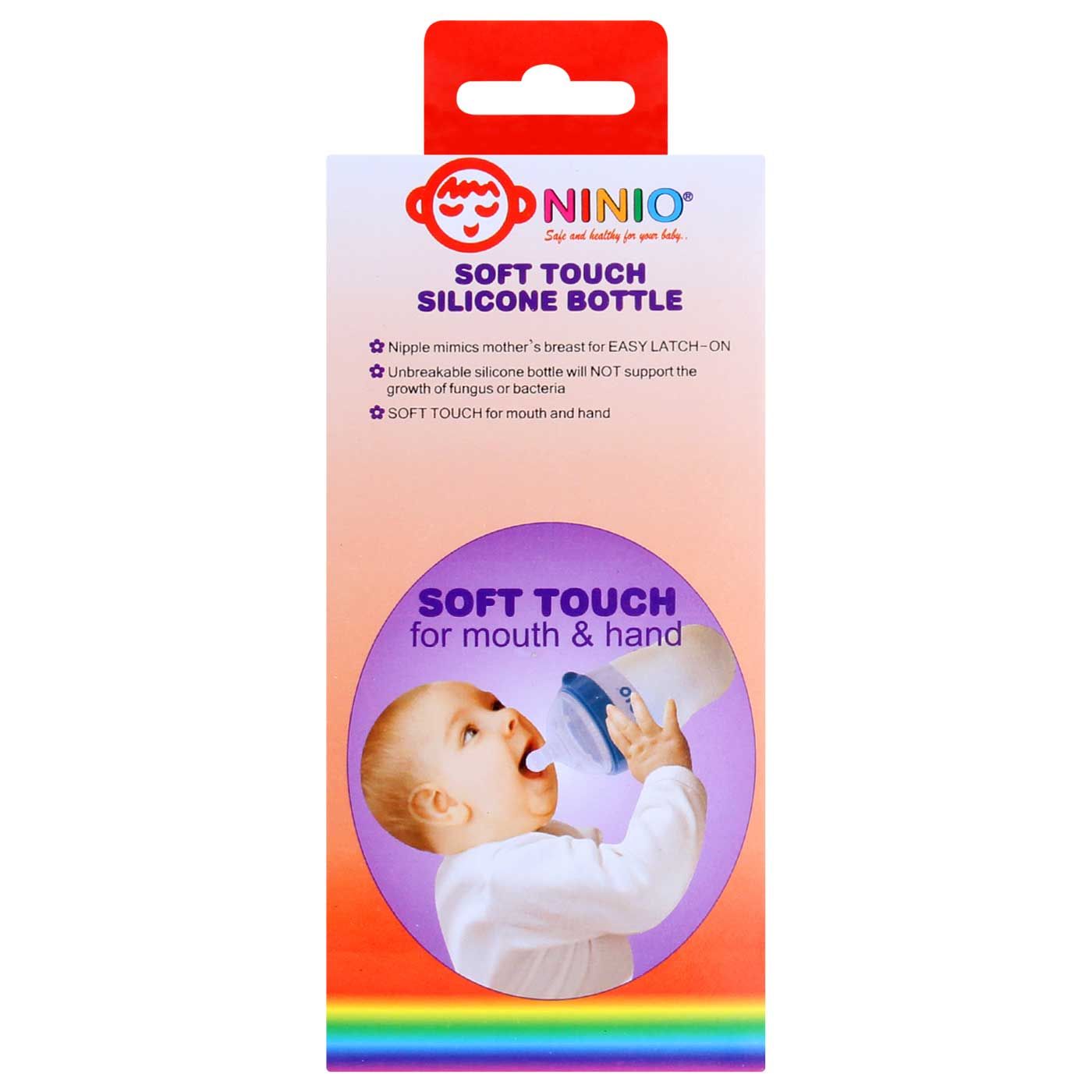 Ninio Silicone Bottle with Filter 7oz Blue - 8