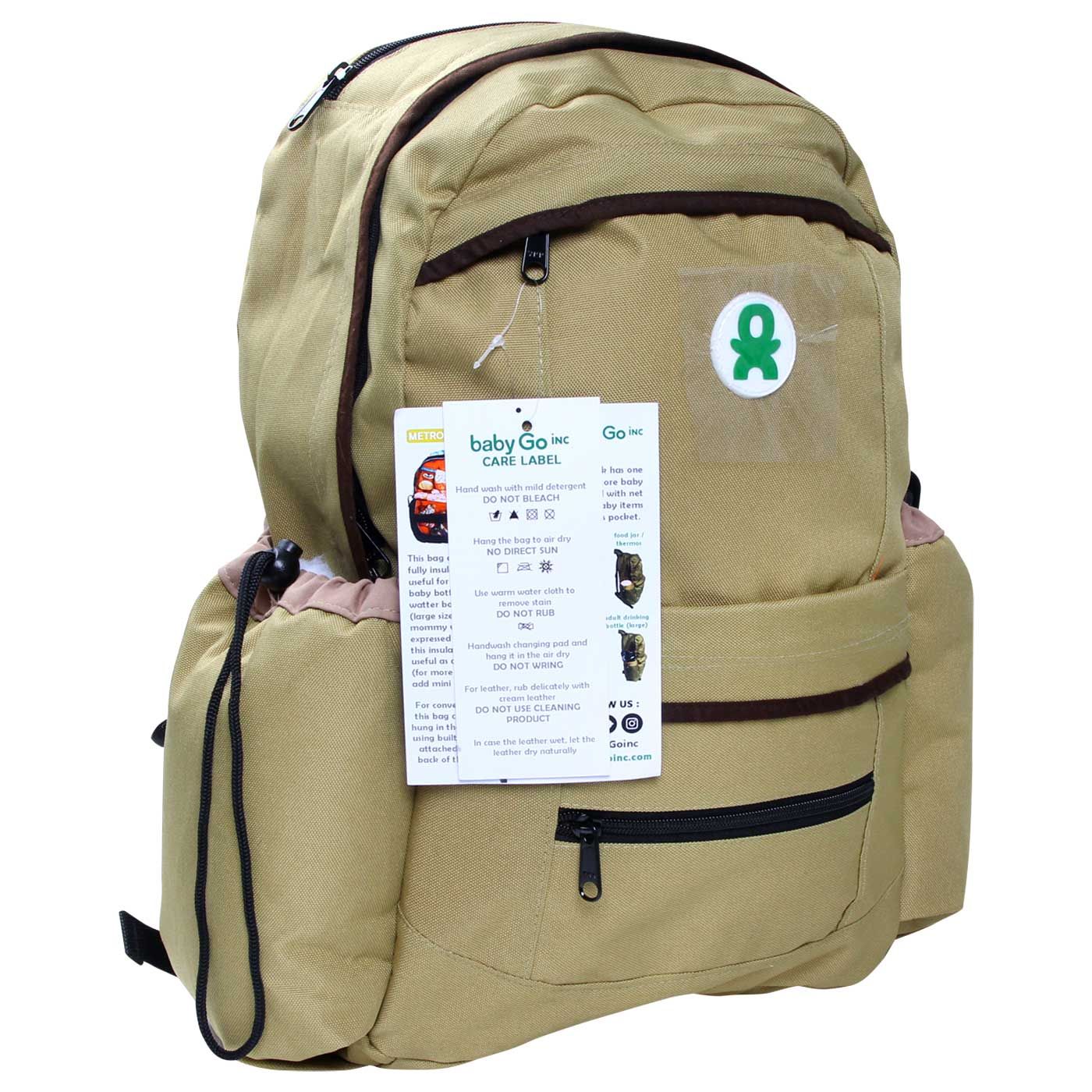 BabyGo Metro Backpack Khaki - Green - 3