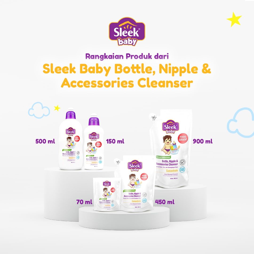 Sleek Baby Bottle Nipple & Accessories Cleanser Botol 150ml - 5