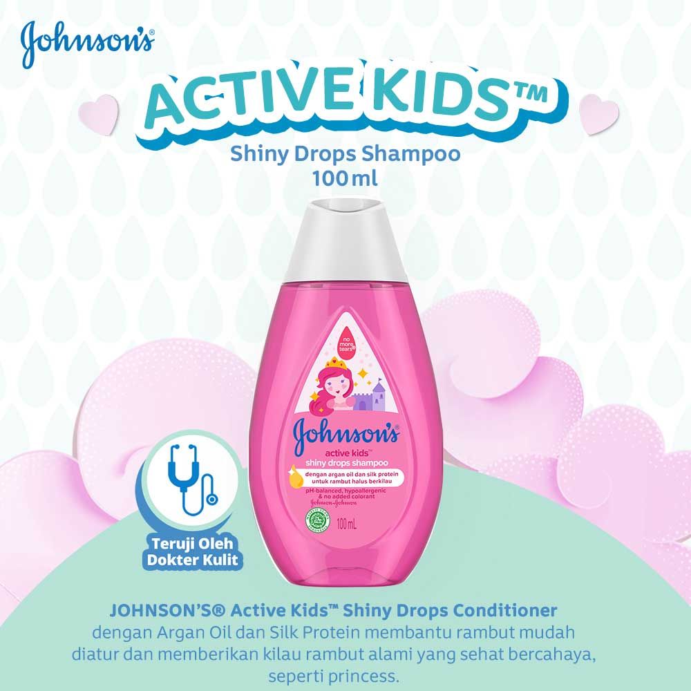 JOHNSON'S Active Kids Shiny Drops Shampoo 100ml - 2