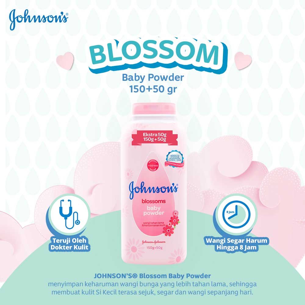 JOHNSON'S Blossoms Powder ExtraFill150gr +50gr - 2
