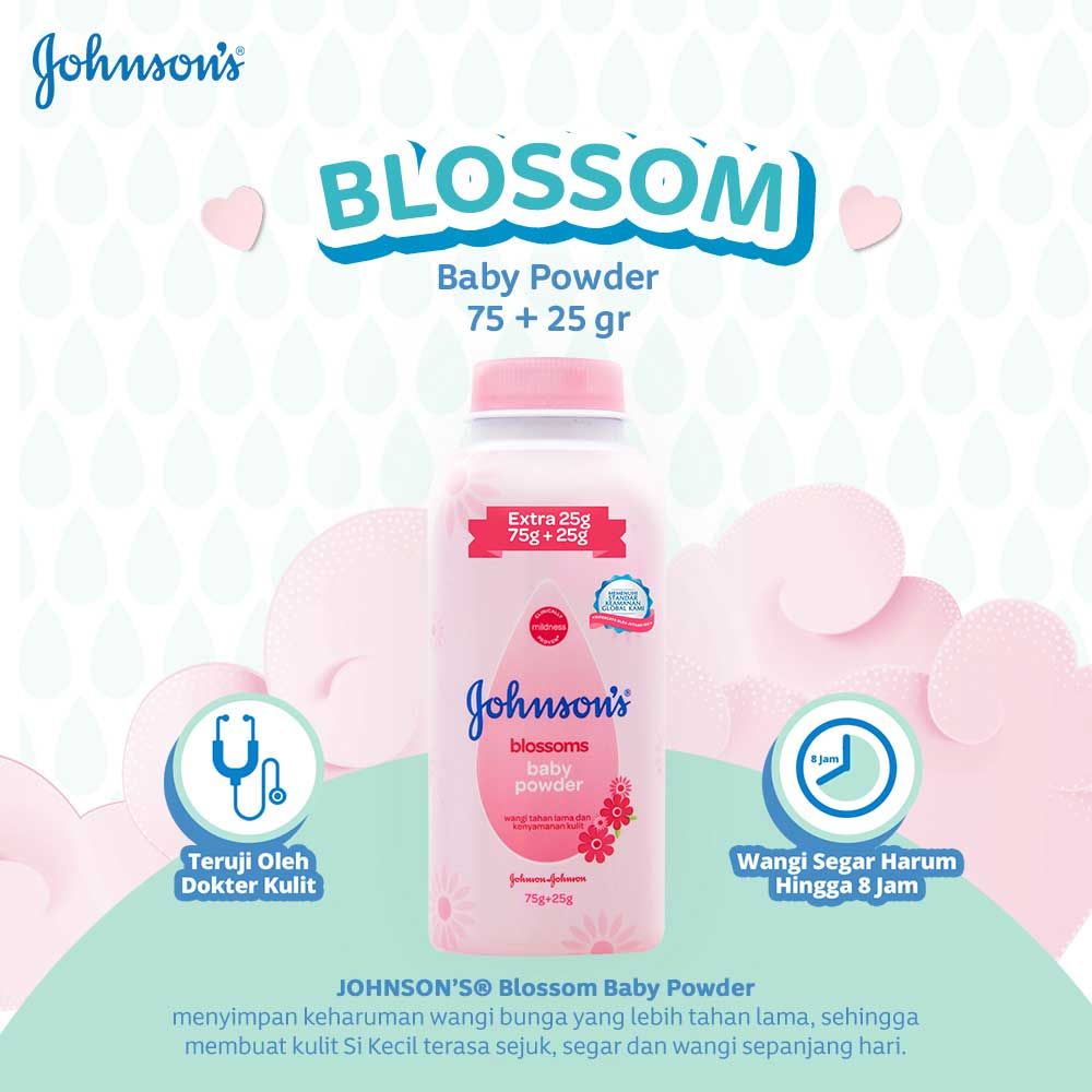 JOHNSON'S Blossoms Powder ExtraFill 75gr + 25gr - 2