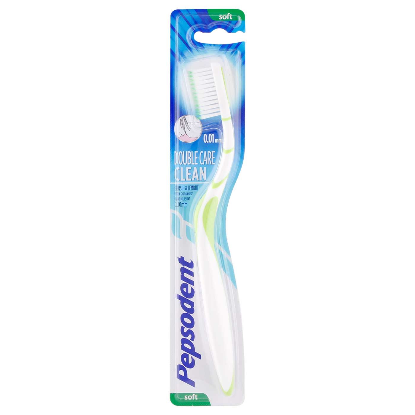 Pepsodent Tooth Brush Dbl Care Clean Soft Green - 1