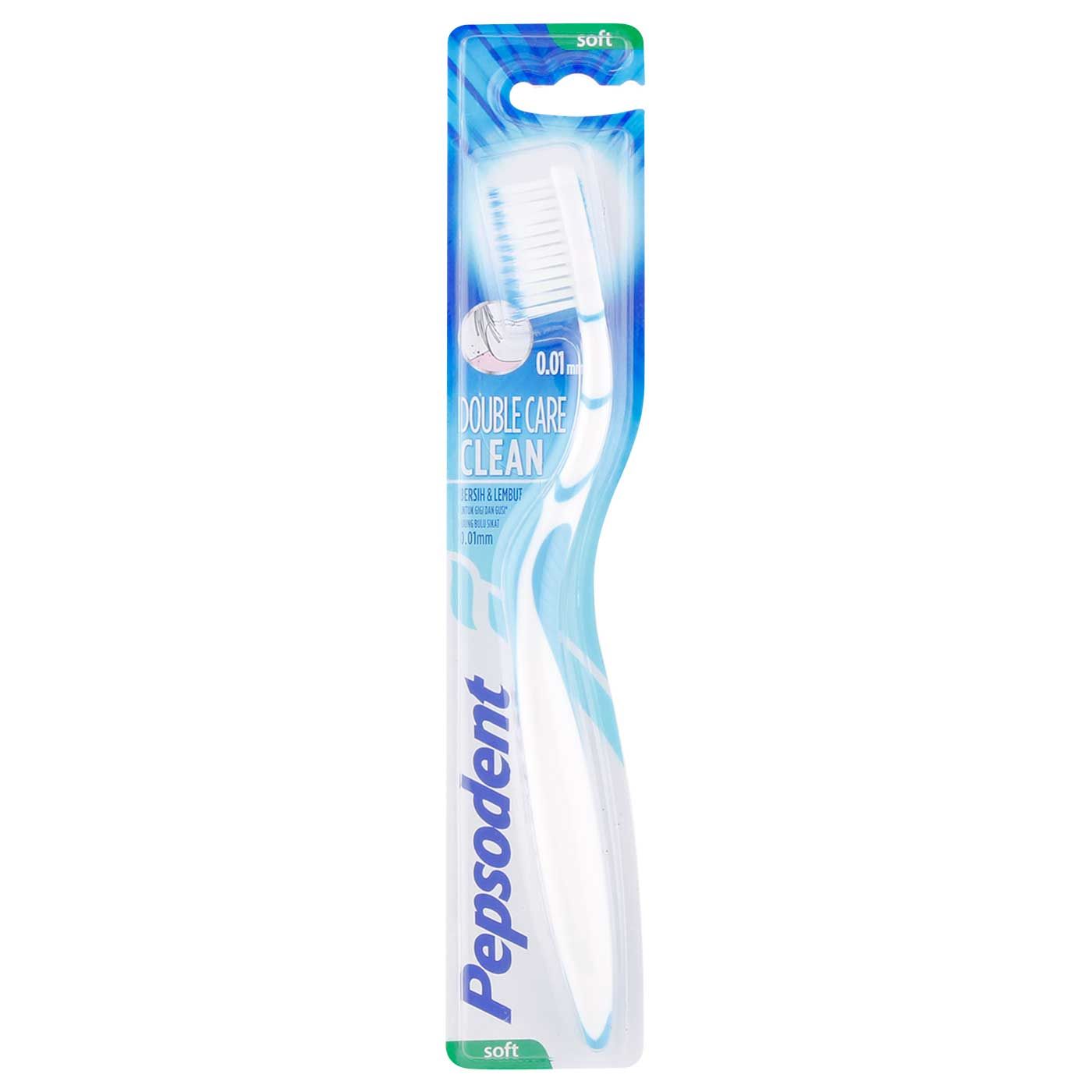 Pepsodent Tooth Brush Dbl Care Clean Soft Blue - 1