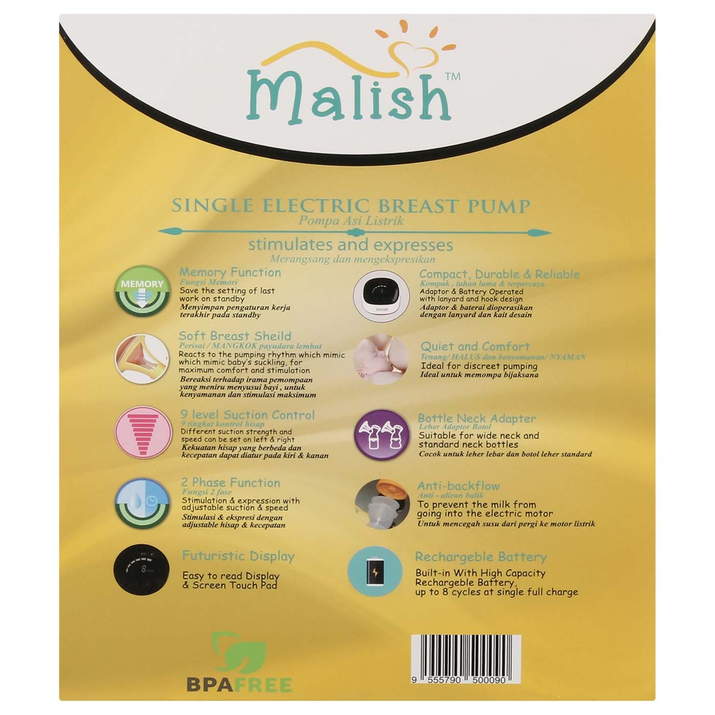 Malish Celia+ Single Electric Breast Pump - 5