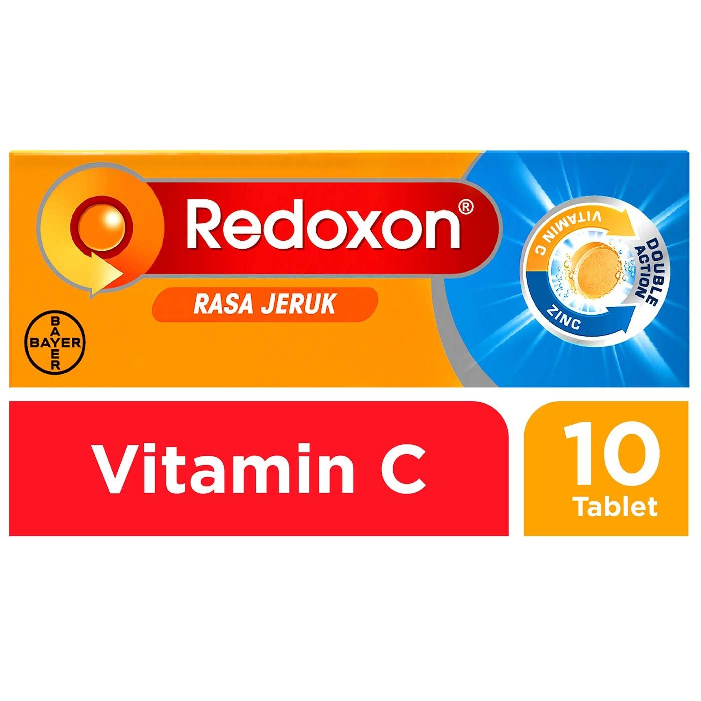 Redoxon Vitamin C + Zinc Rasa Jeruk 10 Tablet - 1