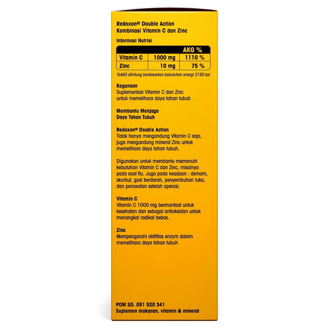 Redoxon Vitamin C + Zinc Rasa Jeruk 10 Tablet - 4