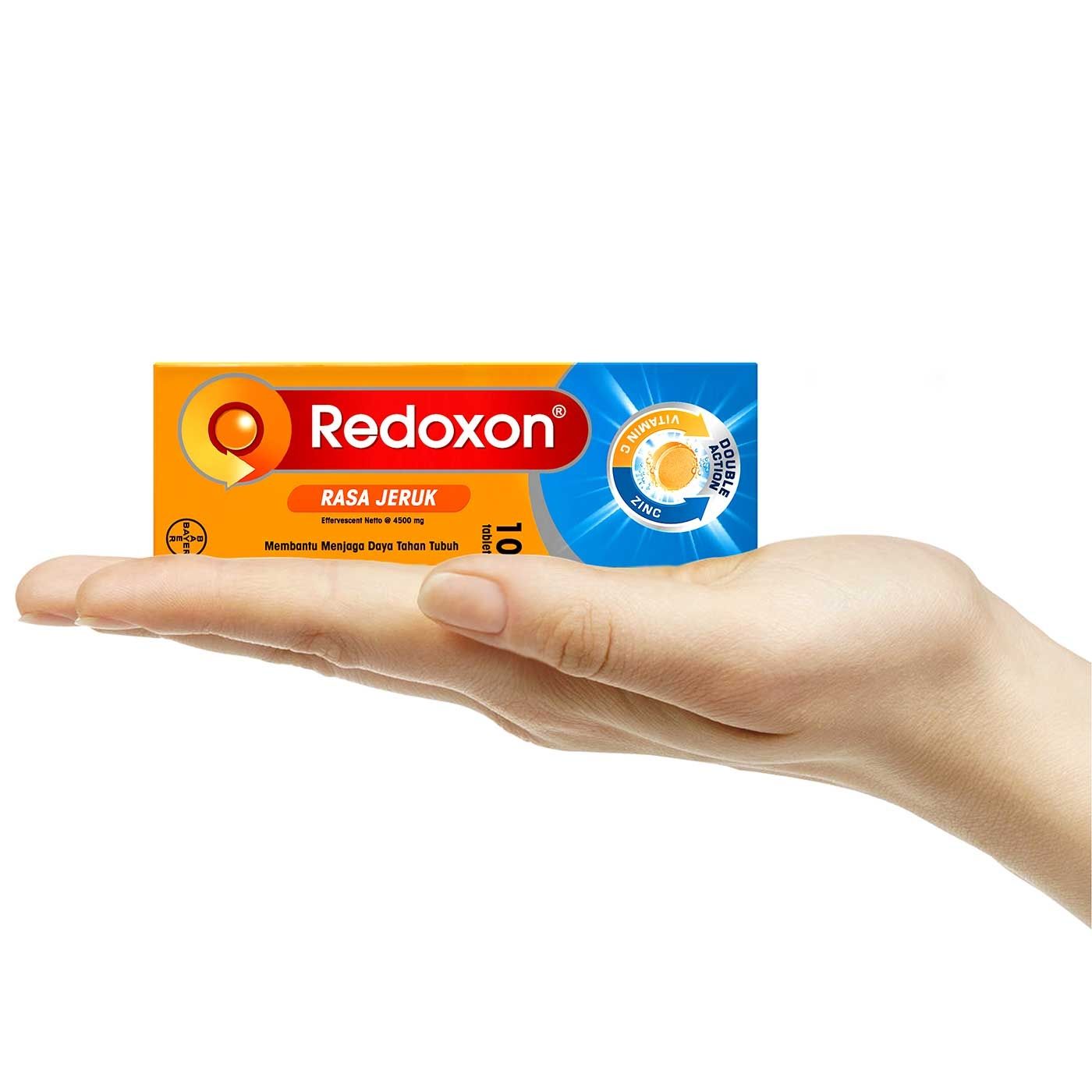 Redoxon Vitamin C + Zinc Rasa Jeruk 10 Tablet - 5