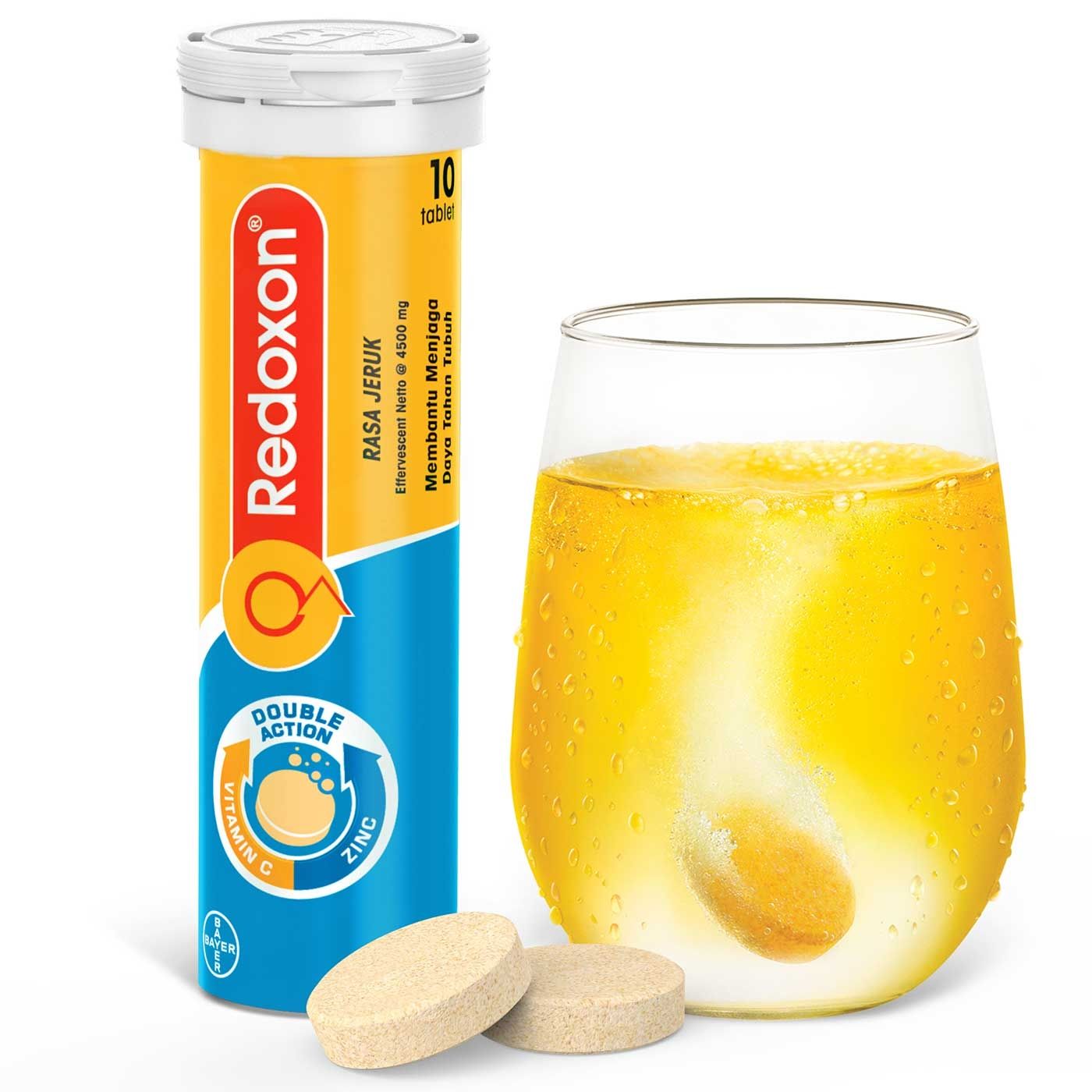 Redoxon Vitamin C + Zinc Rasa Jeruk 10 Tablet - 7