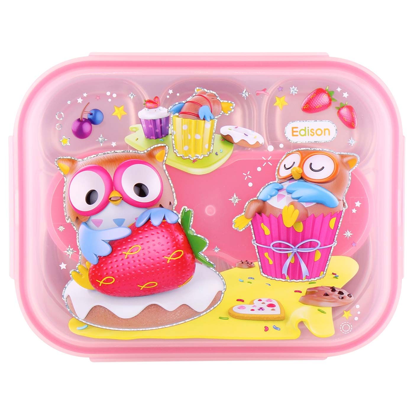 Edison Stainless Lunch Box With Pouch Pink - 4
