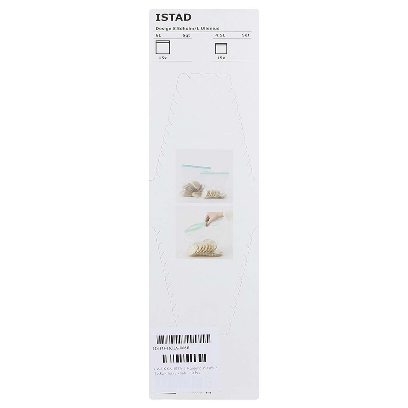 IKEA ISTAD Kantong Plastik - Toska - Toska Muda / 30 Pcs - 1