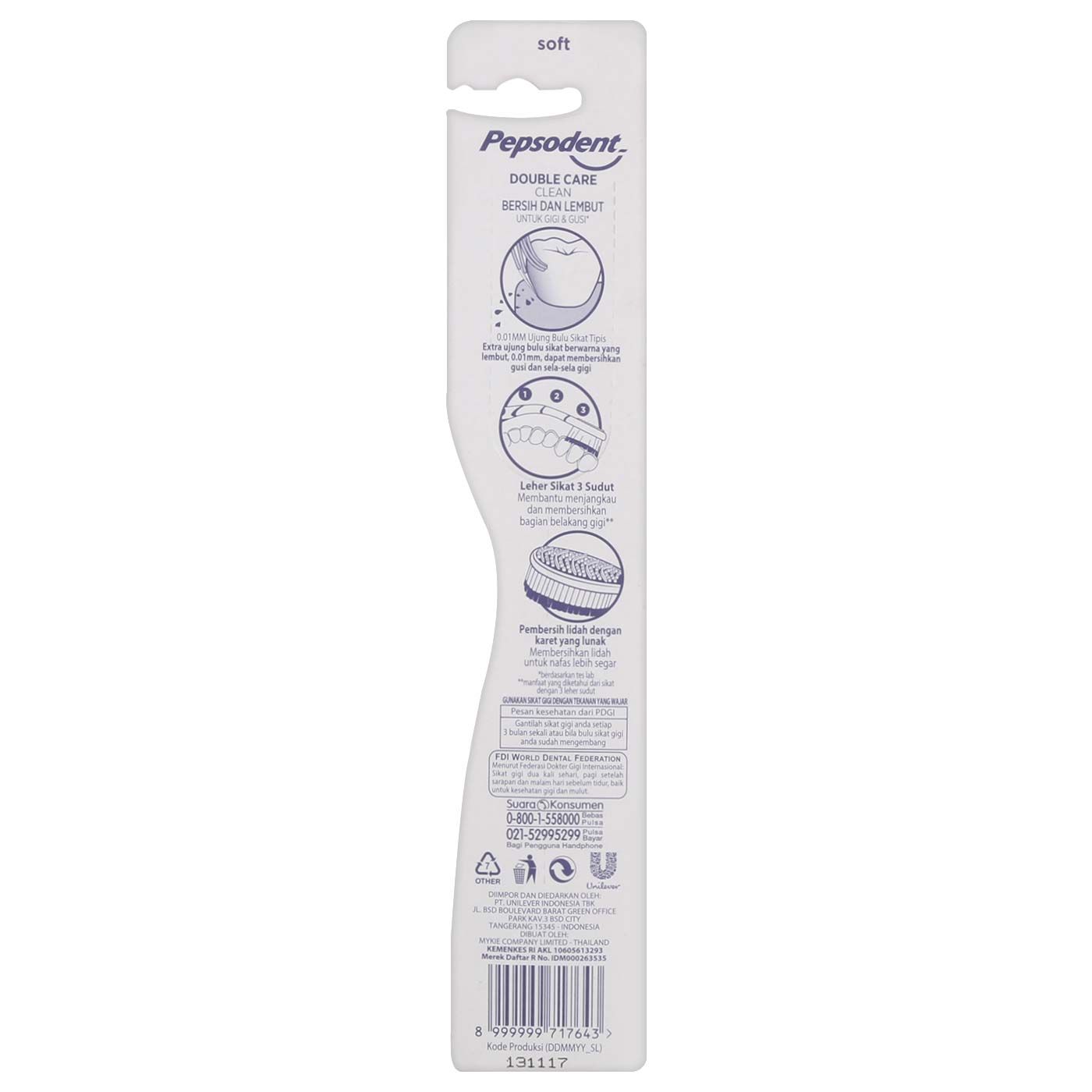 Pepsodent Tooth Brush Dbl Care Clean Rl - 3