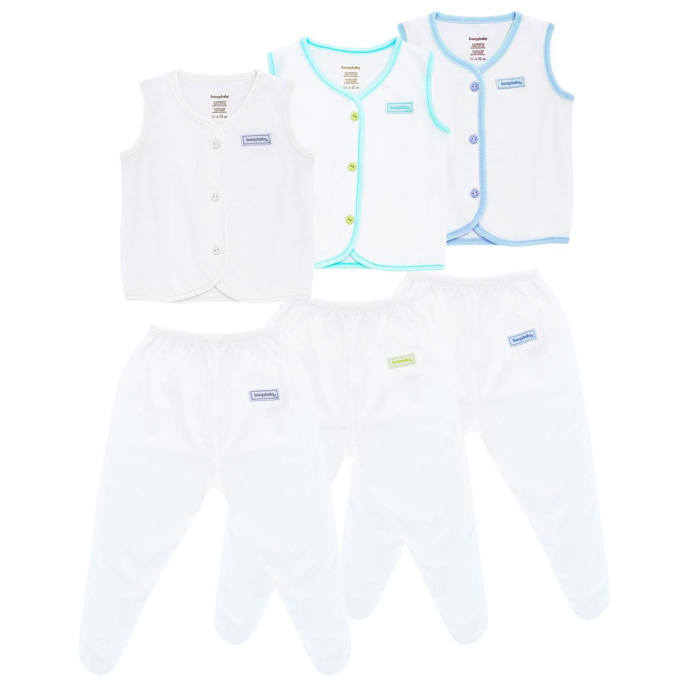 Boogybaby Sleeveless & Closed Trousers Boy-0-3Month (Isi 3) - 1