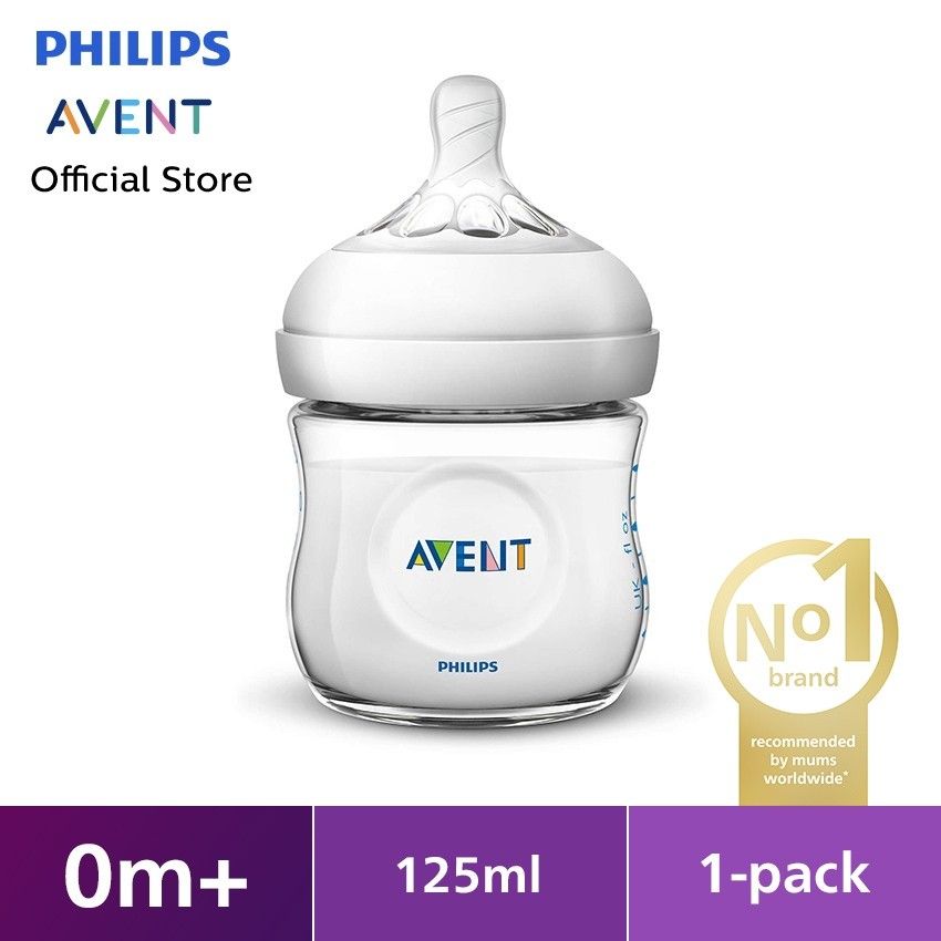 Philips Avent Natural Bottle Single 125 ml 0M+ SCF690/13 Botol Susu - 1