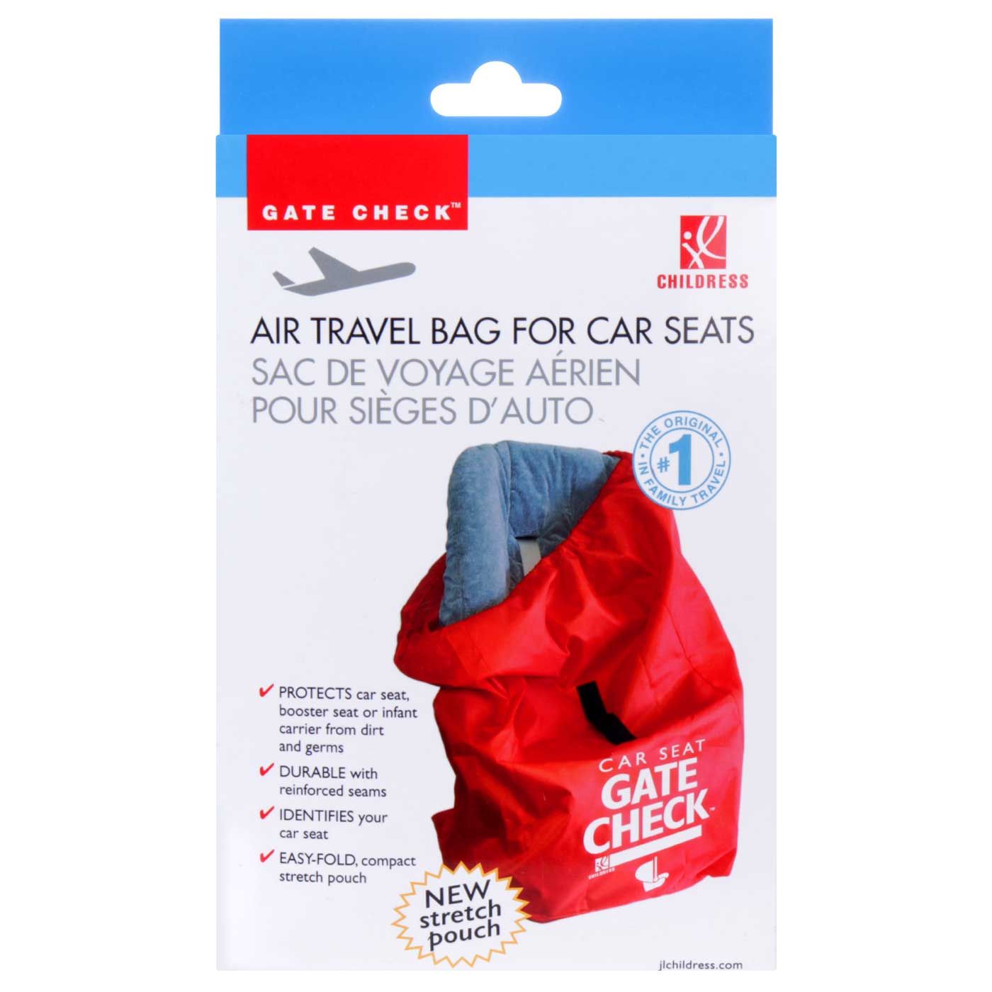 J L Childress Co Inc Car Seat Gate Check Bag, Red