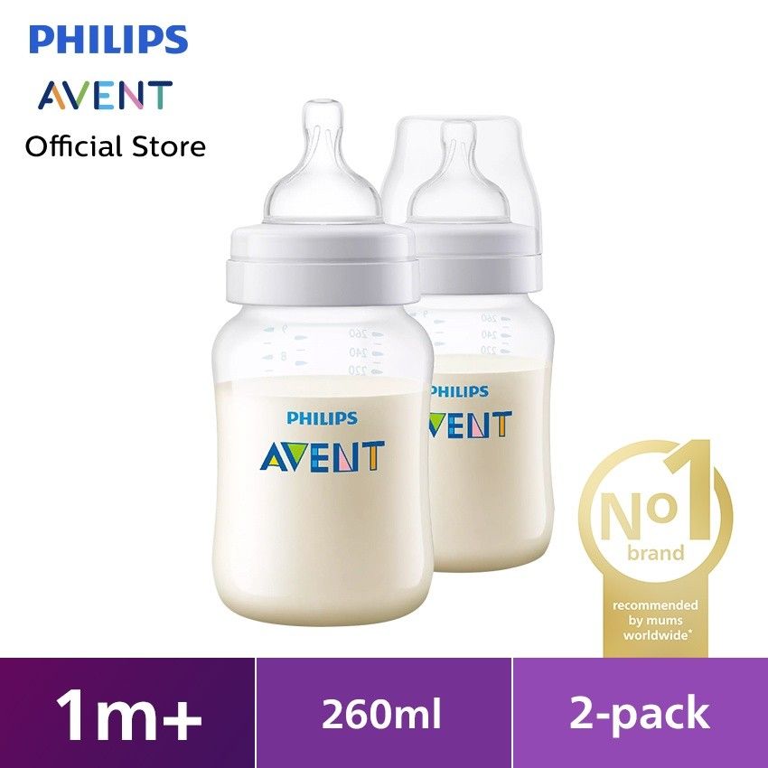Philips Avent Classic Plus Bottle 260ml 1M+ SCF563/27 Botol Susu Bayi - 1
