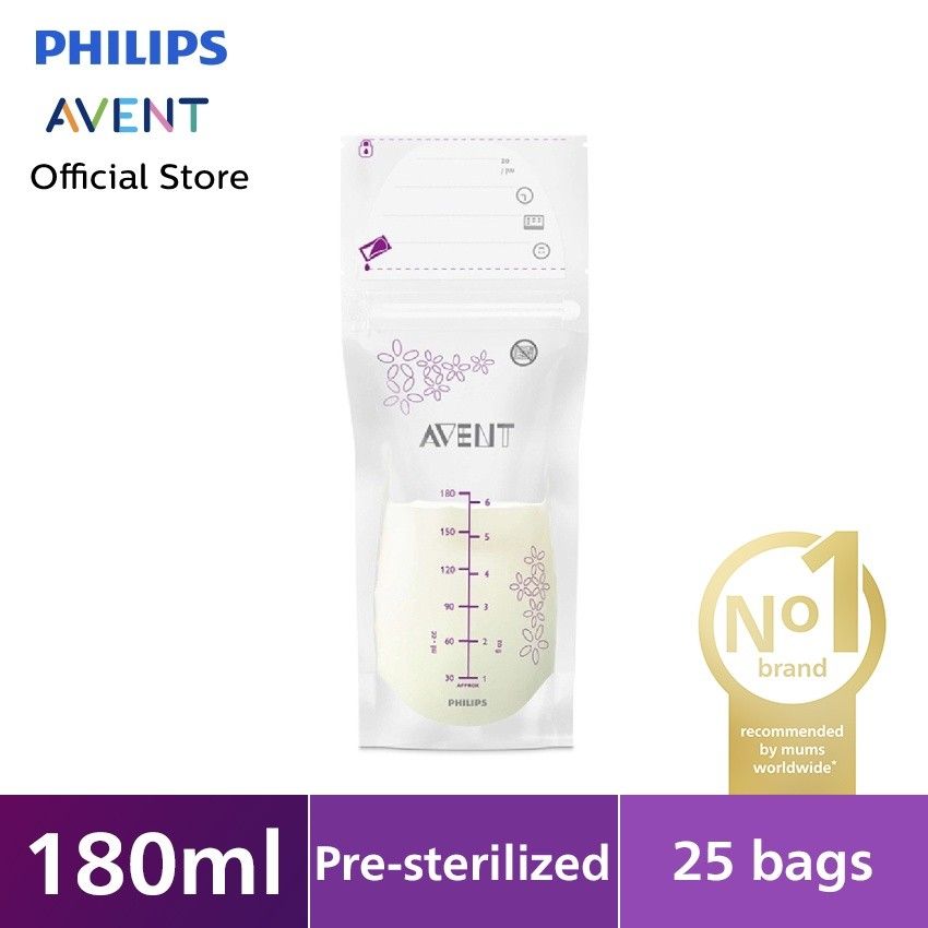 Philips Avent Milk Bags 6oz/180ml SCF603/25 Aksesoris Pompa Asi - 1