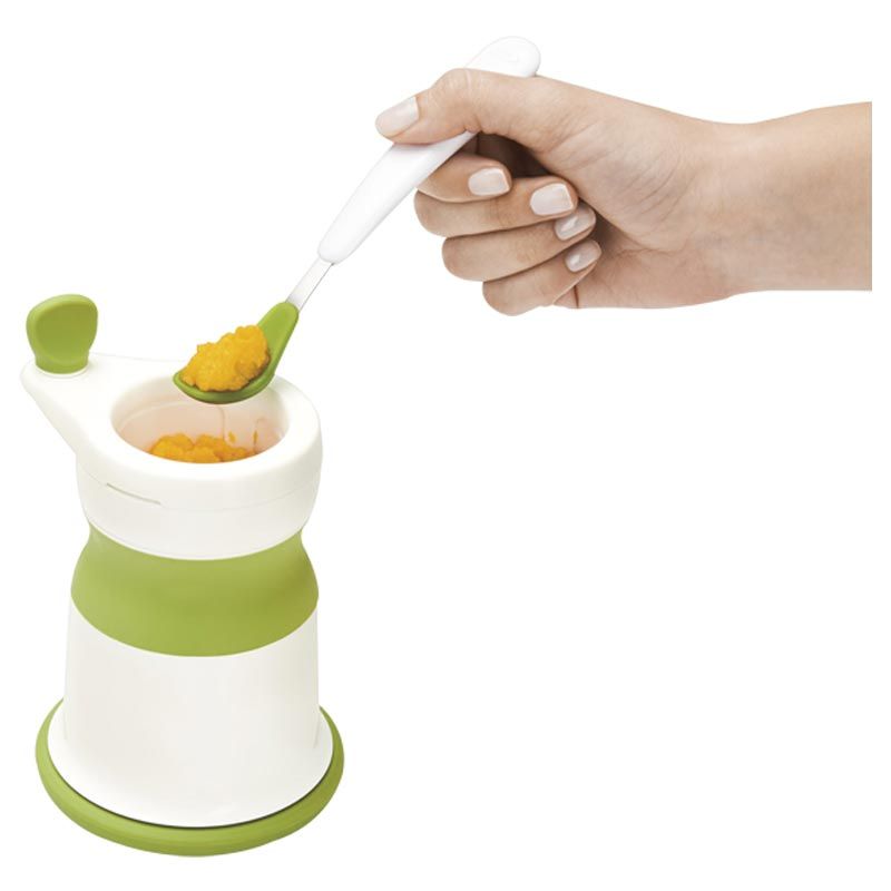 OXO Baby Food Mill with Silicone Feeding Spoon Set - 3