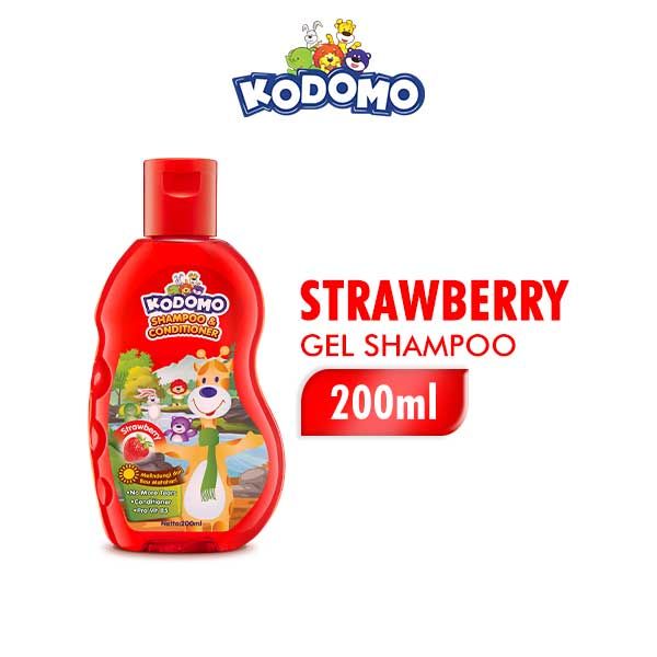 Kodomo Shampoo Gel Botol Strawberry 200ml - 1