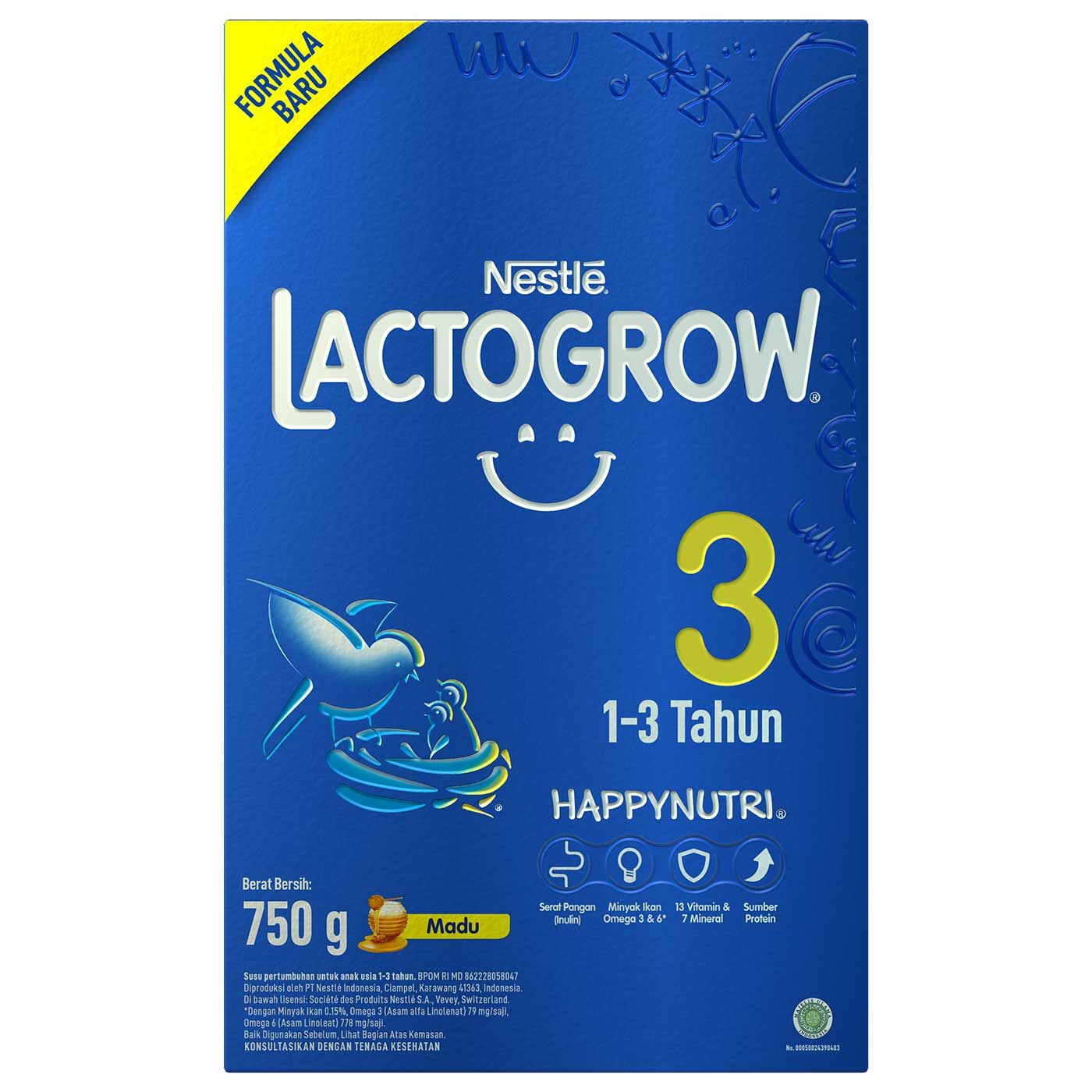 Nestle Lactogrow 3 750 gr Box Madu (1-3 tahun) - 1