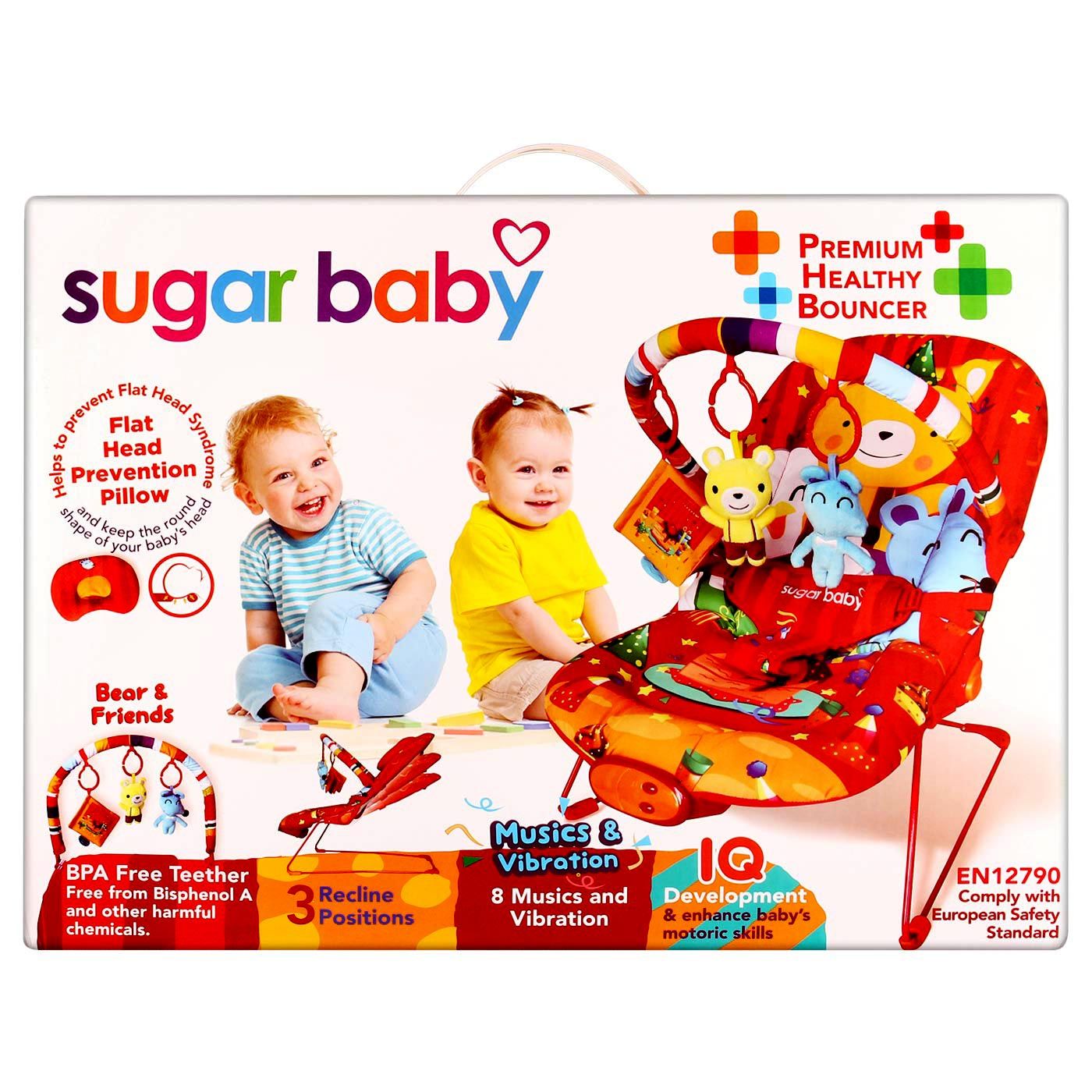 Sugar Baby Bouncer 3 Recline - Bear & Friends - 2