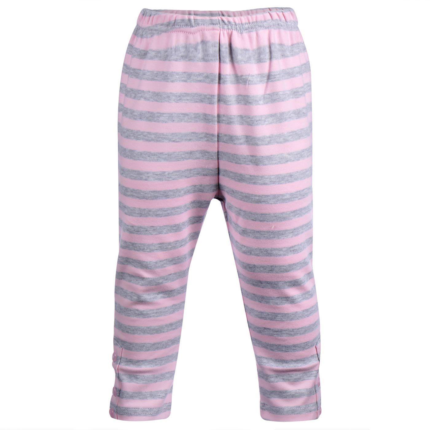 Mom n Bab Legiing Pink Stripe Grey-5T - 1