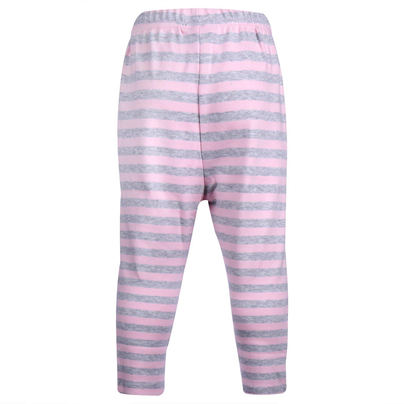 Mom n Bab Legiing Pink Stripe Grey-12Month - 2
