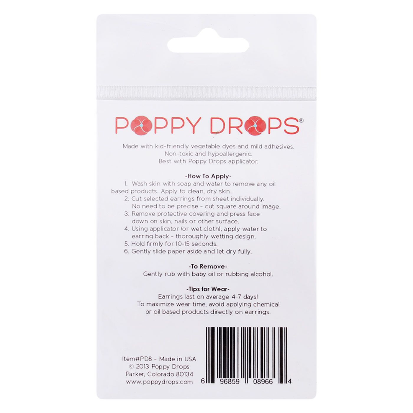 Poppy Drops Pierce-Free Earring Collection Holidays - 2