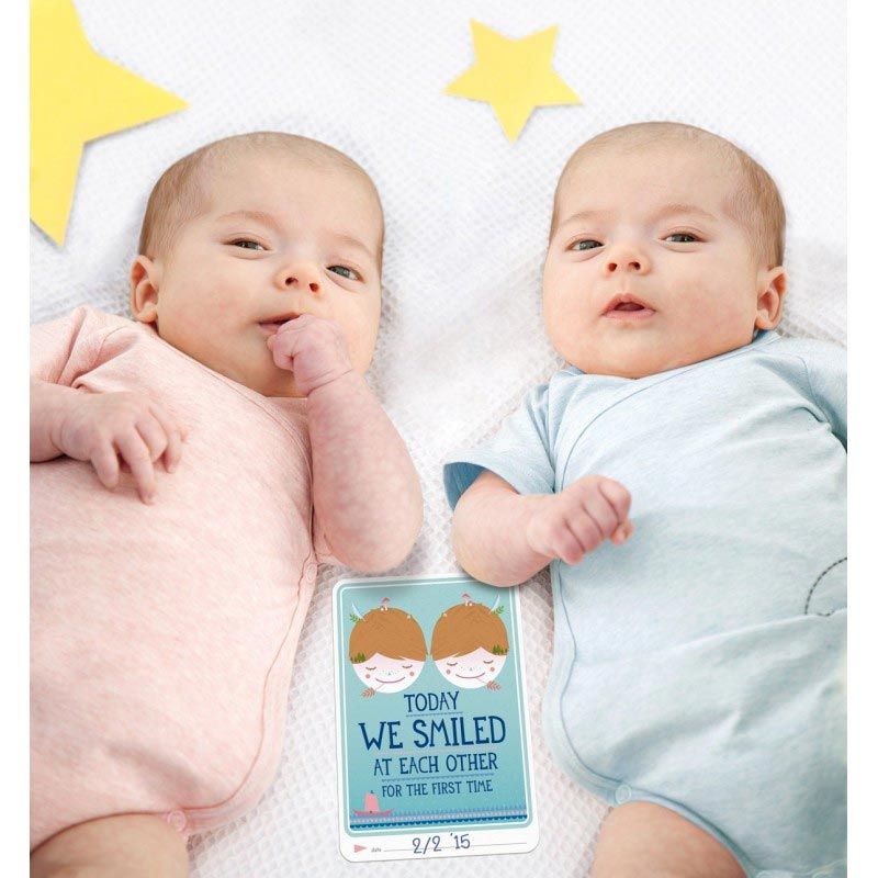 Milestone baby Twins Cards - 2