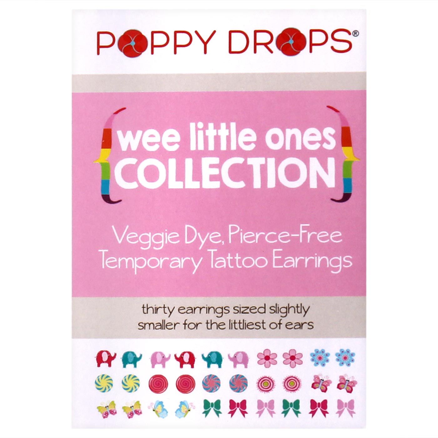 Poppy Drops Pierce-Free Earring Collection Wee Little Ones - 1