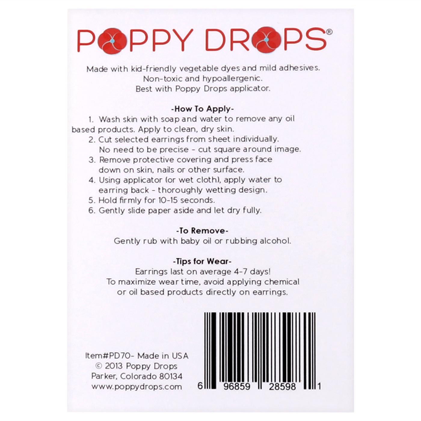Poppy Drops Pierce-Free Earring Collection Wee Little Ones - 2
