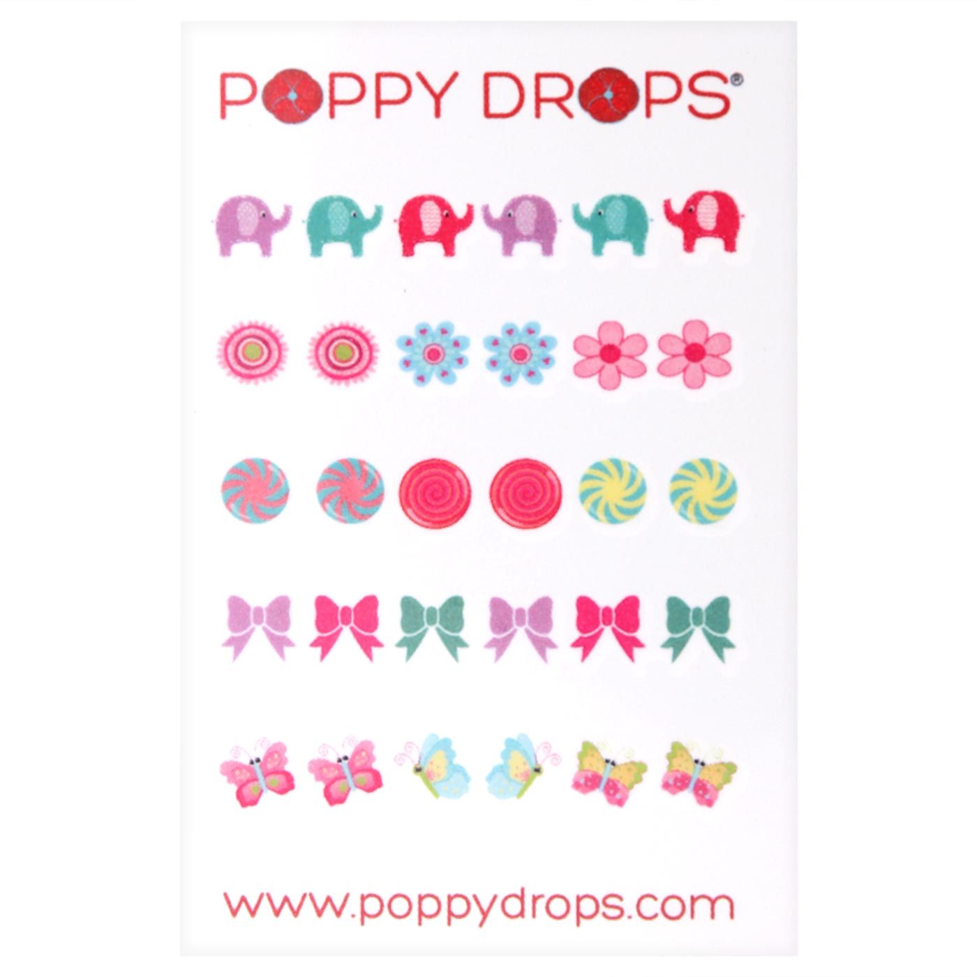 Poppy Drops Pierce-Free Earring Collection Wee Little Ones - 3