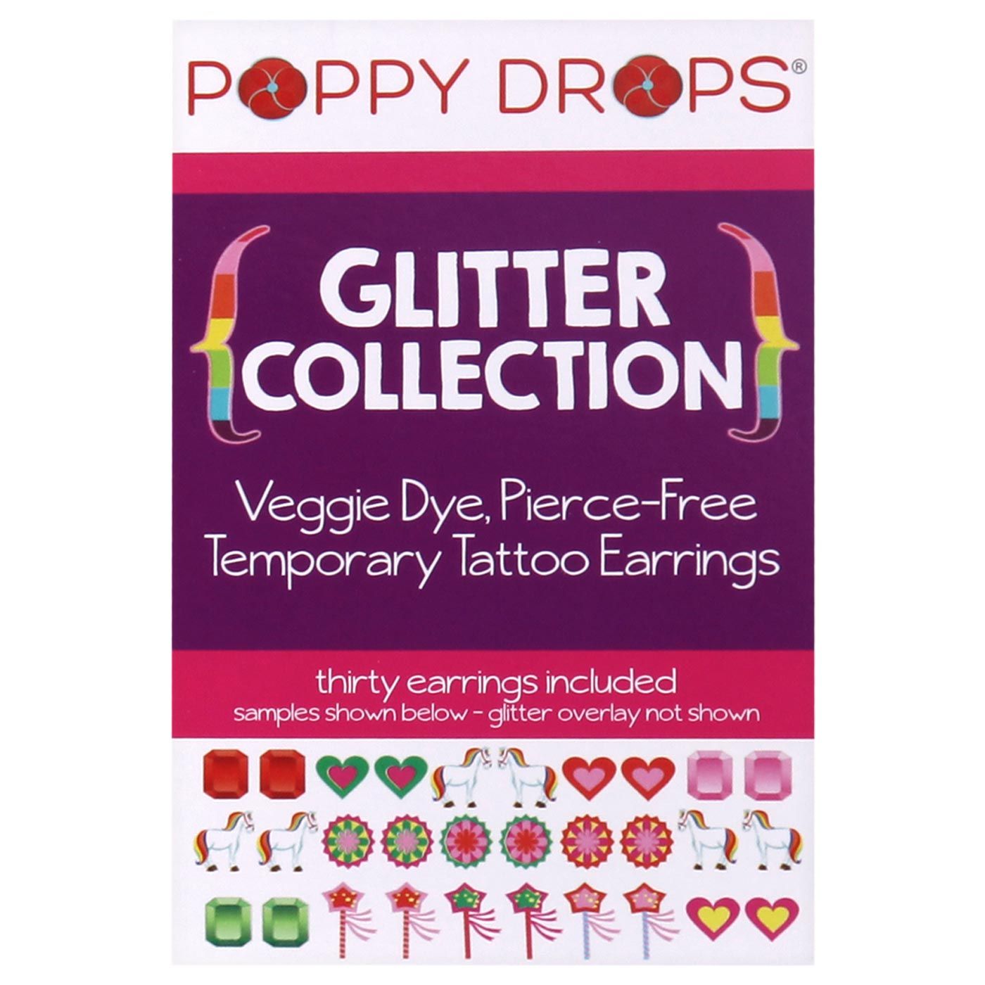 Poppy Drops Pierce-Free Earring Collection Glitter - 1