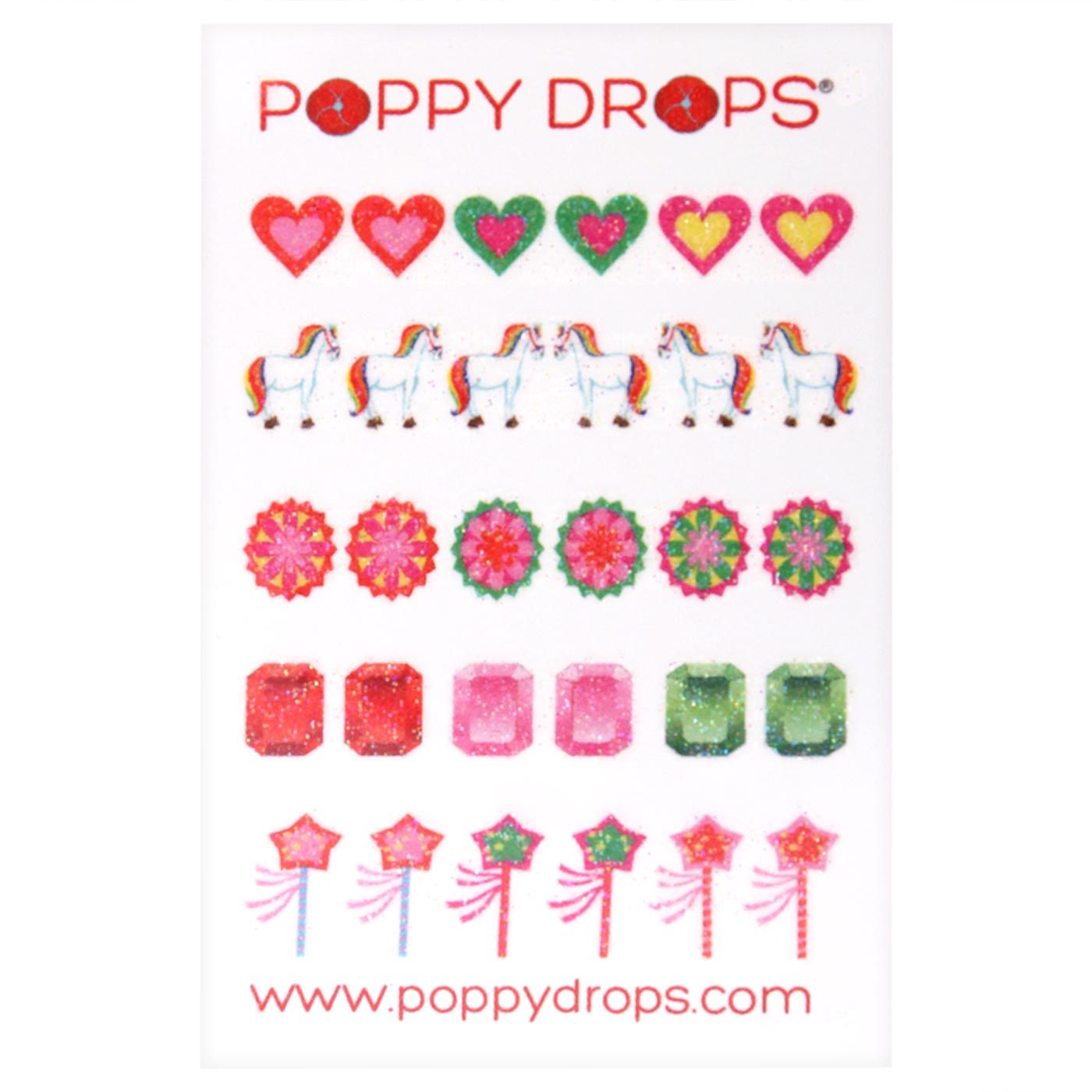 Poppy Drops Pierce-Free Earring Collection Glitter - 3