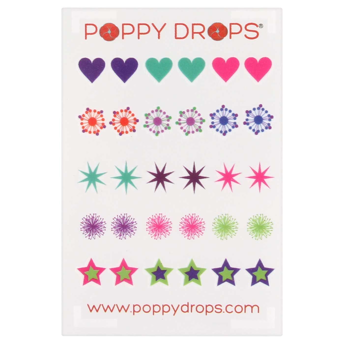 Poppy Drops Pierce-Free Earring Collection Let's Party - 1