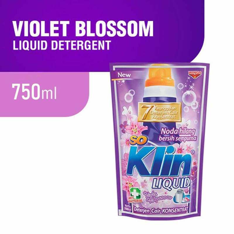 So Klin Liquid Detergent Violet Pch 750ml - 1