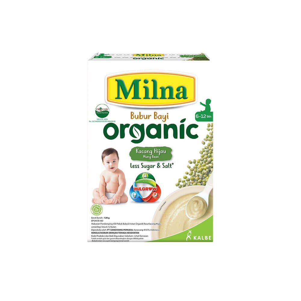 Milna Bubur Bayi Organic 6+ Kacang Hijau - 1