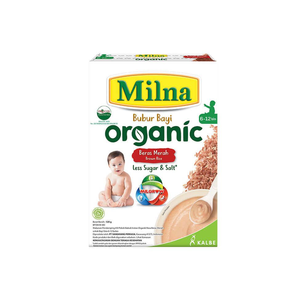 Milna Bubur Bayi Organic 6+ Beras Merah - 1