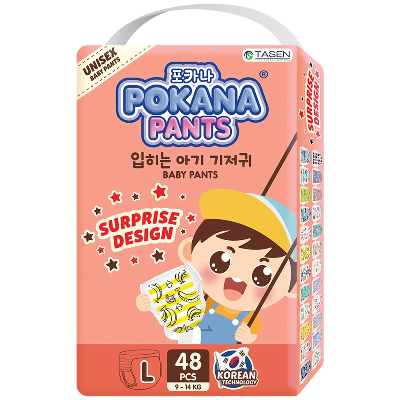 Pokana Baby Diapers Super Jumbo Pants L 48 - 1