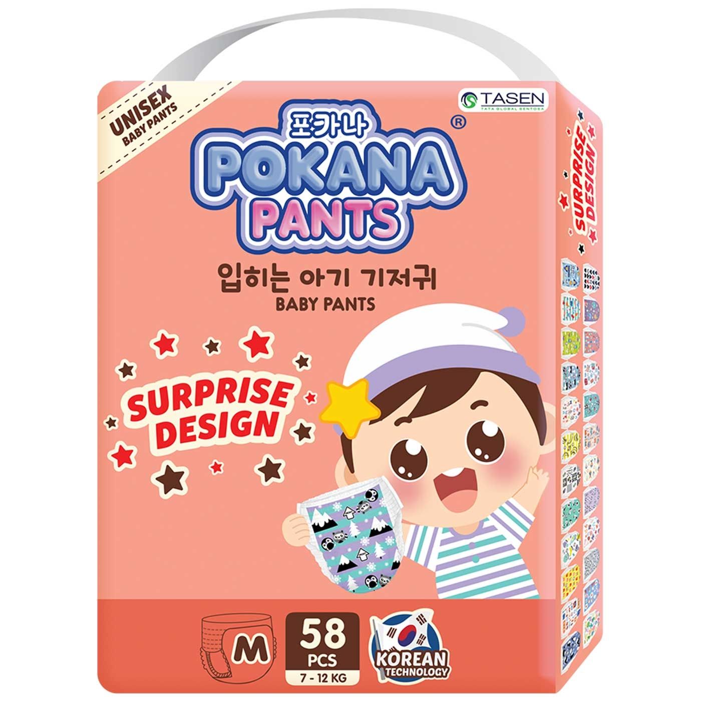 Pokana Baby Diapers Super Jumbo Pants M 58 - 1