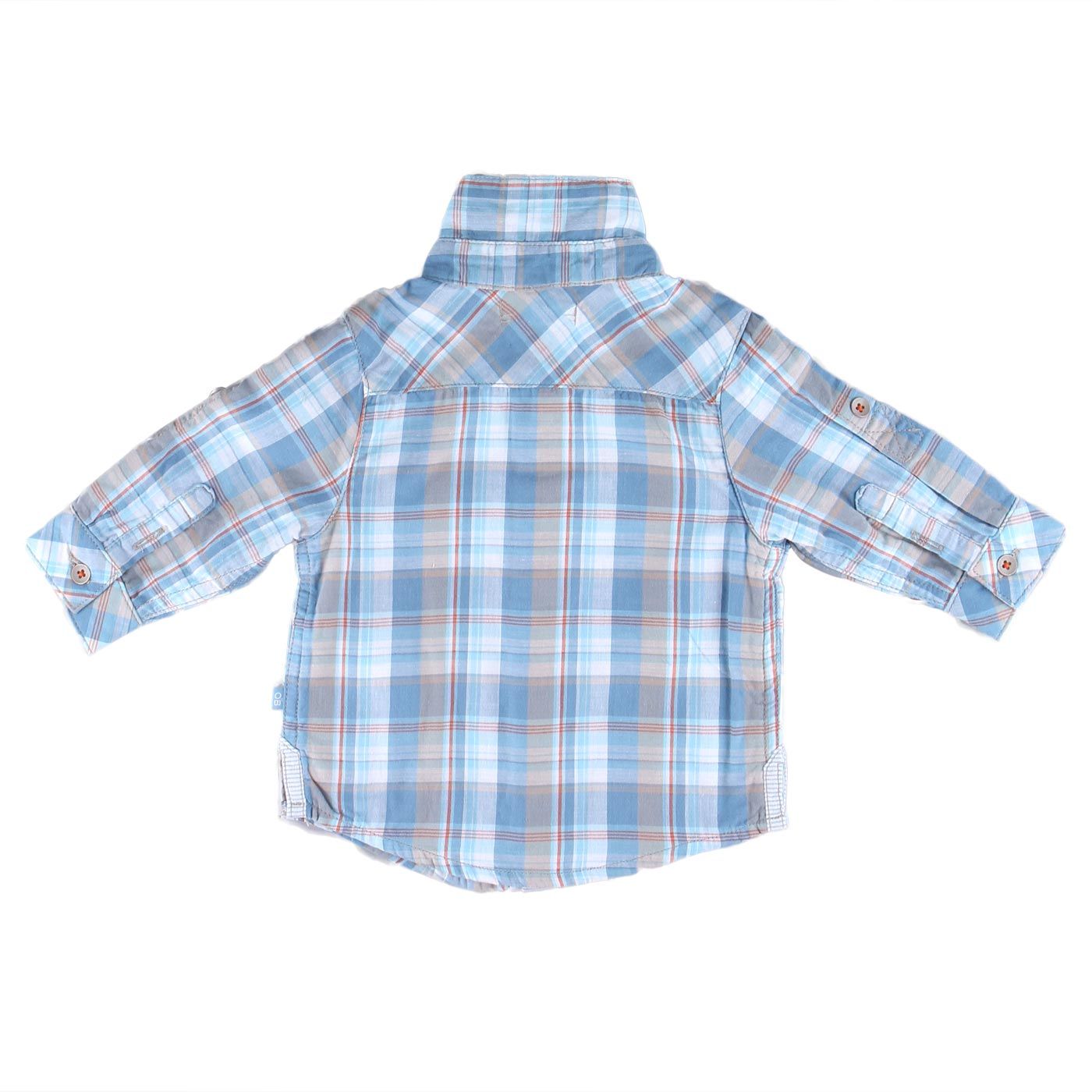 Kiddiewear Shirt Plaid Blue Gray-3M - 2