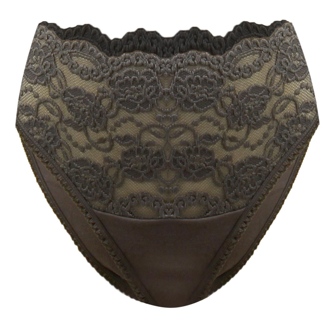 Carriwell Lace Stretch Panties-M-Olive - 1