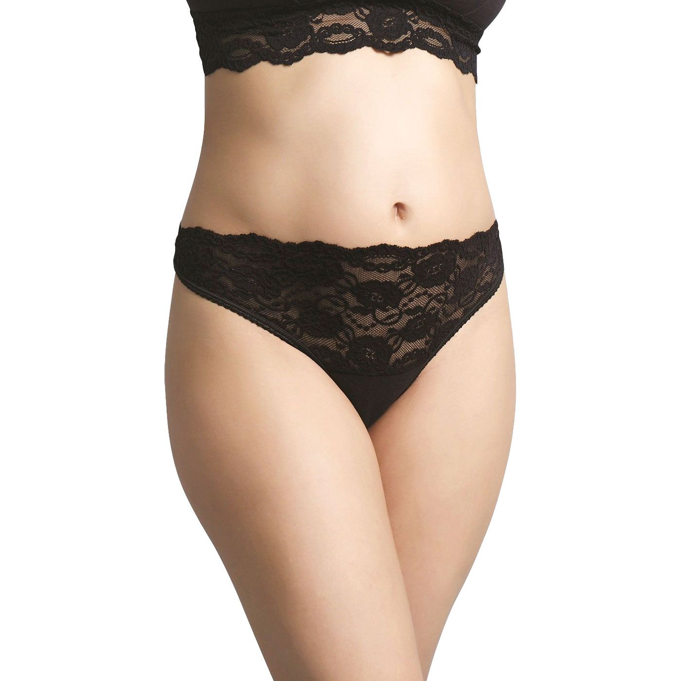 Carriwell Lace Stretch Panties-M-Black - 1