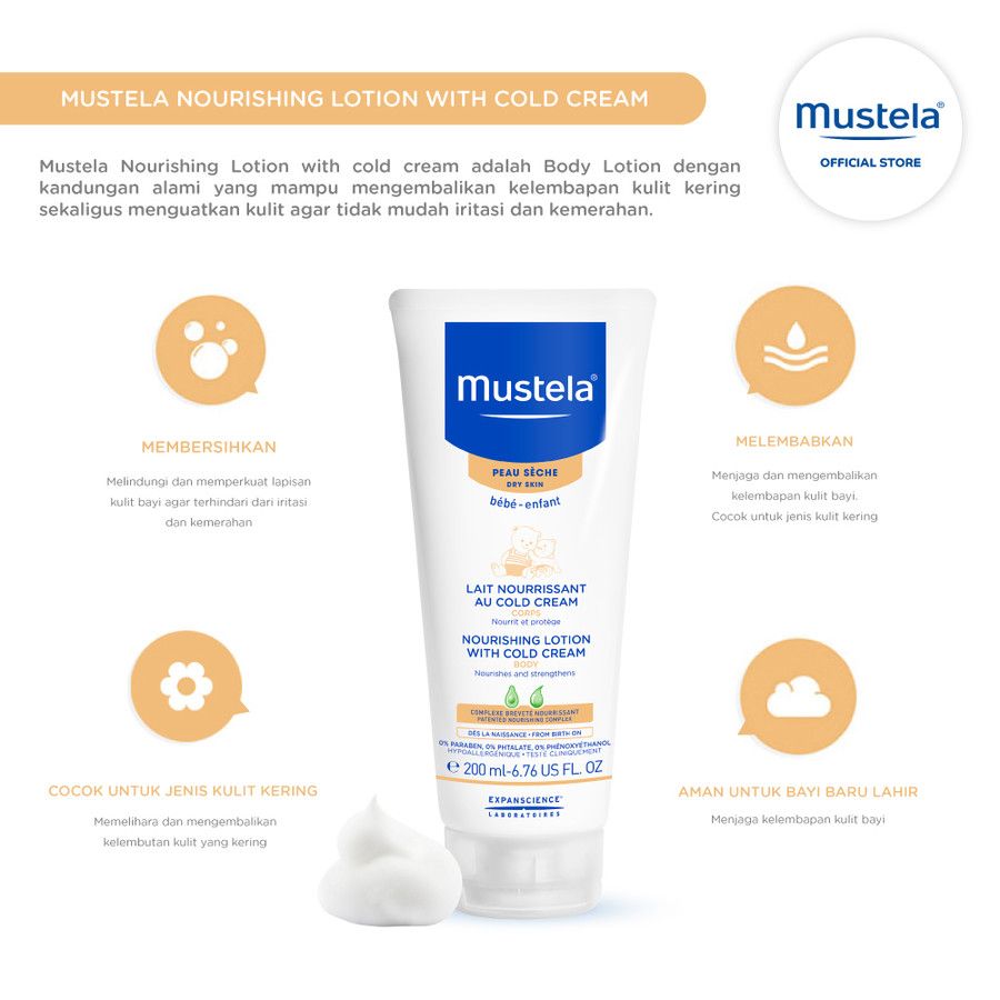 Mustela Nourishing Lotion With Cold Cream 200 ml - 2