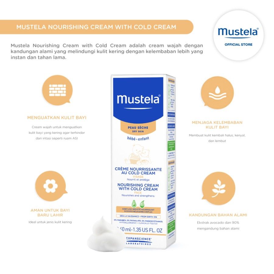 Mustela Nourishing Cream With Cold Cream 40 ml - 3
