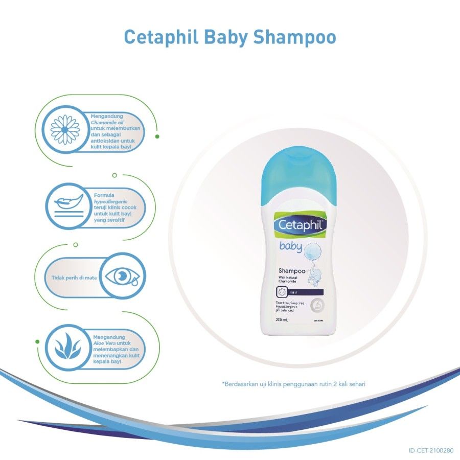 Cetaphil Baby Shampoo 200ml Shampo untuk Perawatan Kulit Kepala Bayi - 3