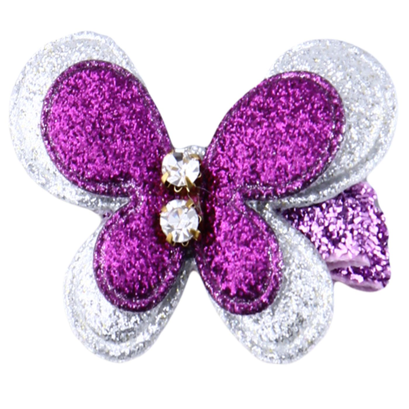 Bebecroc Double Layer Butterfly Silver & Purple - 1