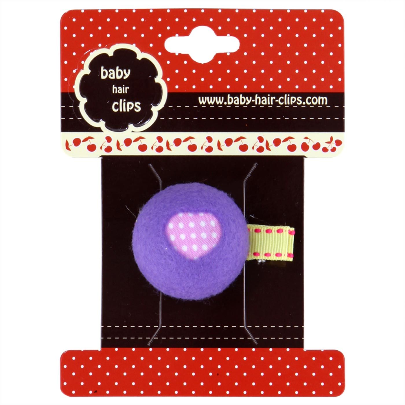 Bebecroc Semicircle Shape w/ Polka Print Clip Medium Purple - 1