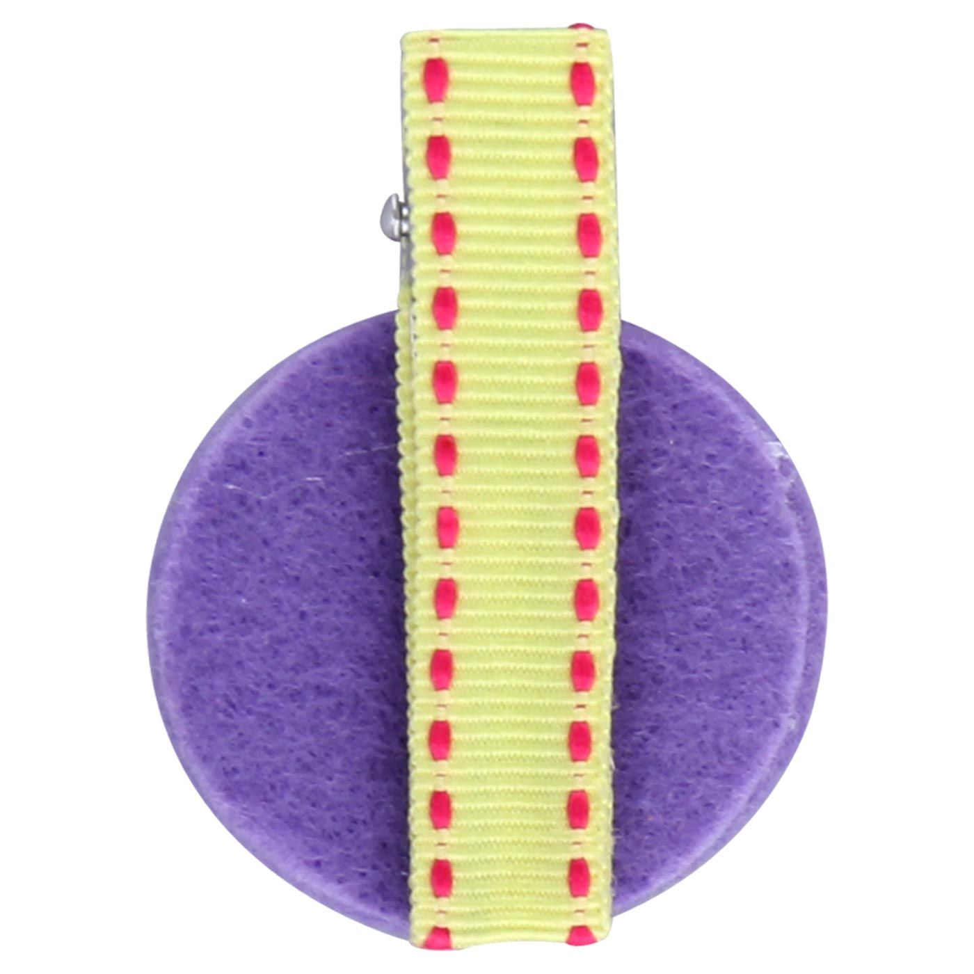 Bebecroc Semicircle Shape w/ Polka Print Clip Medium Purple - 3