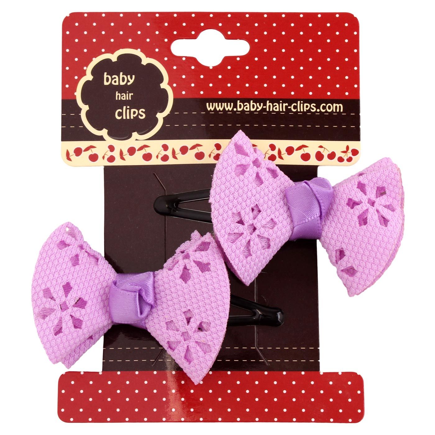 Bebecroc Color Bow Snap Clip(2pcs) Lilac - 2